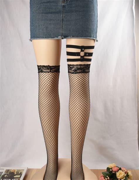 It is strongly recommended to wear this garter belt to match thigh high stockings. . Thigh garter